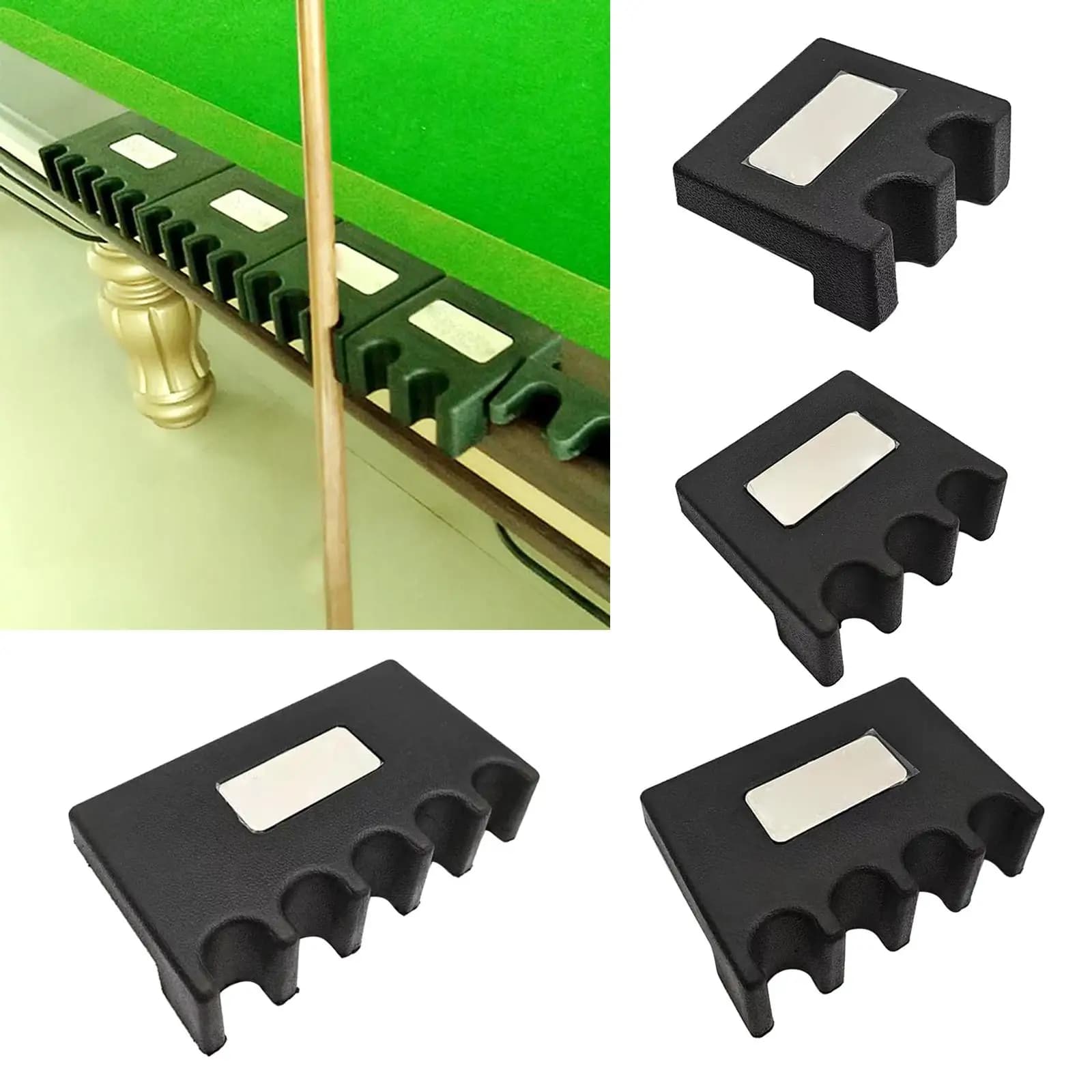 Anti Slip Pool Cue Holder Hard Plastic Portable Stick Clip Billiard Cue Rest for Tabletop Game Room Supplies Practice Use