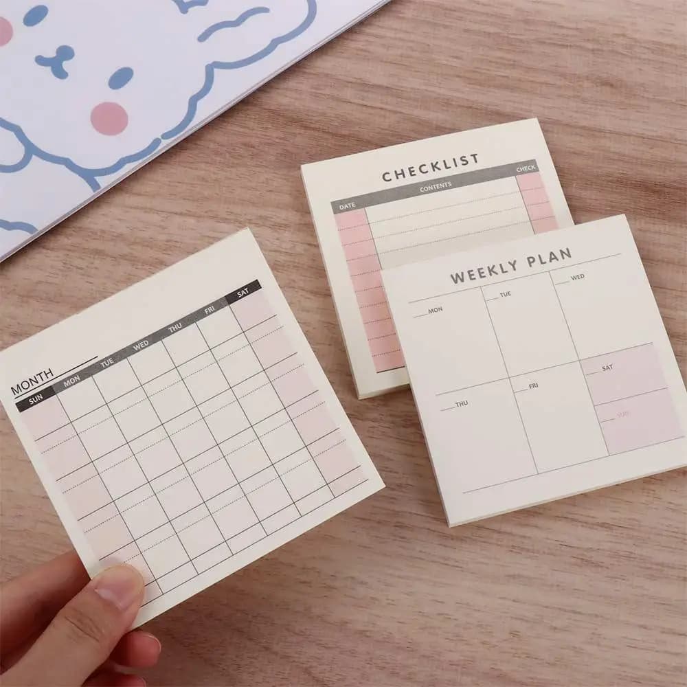 60 fogli di cancelleria portatile, lista di controllo, lista delle cose da fare, quaderno, agenda mensile, agenda giornaliera, agenda settimanale, blocco note