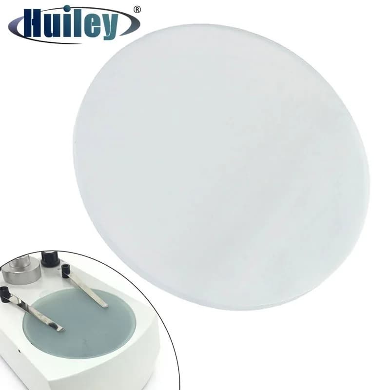 Diametro 95 mm Pannello traslucido Fase di lavoro in vetro smerigliato Spessore piastra per campioni rotondi 4 mm per microscopio stereo