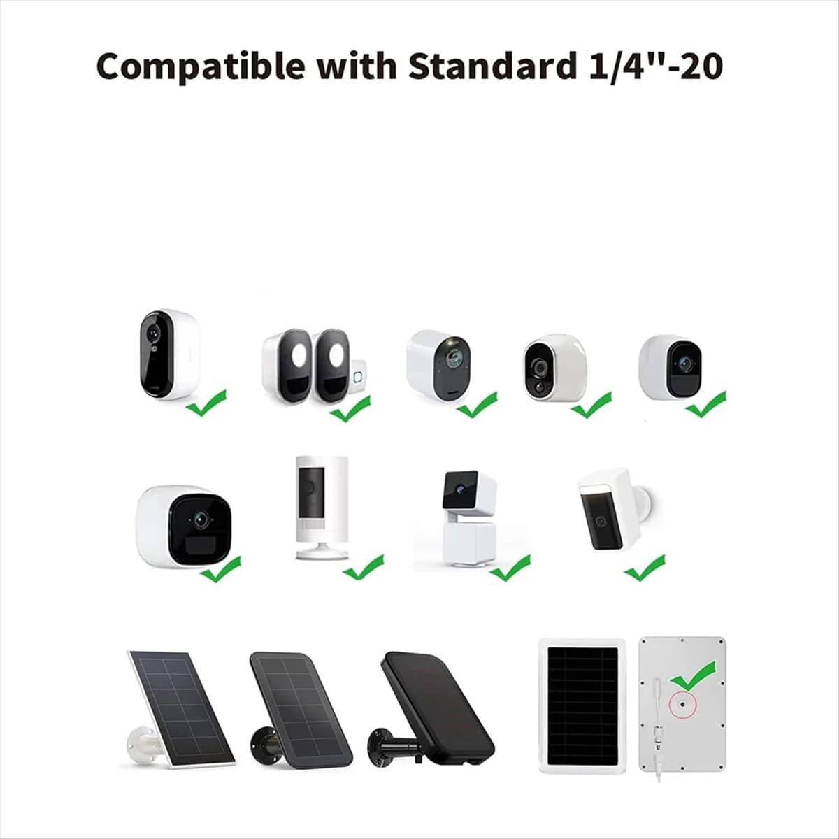 Nuovo supporto per grondaia da 2 pezzi compatibile per pannello solare ad anello, 360 ° Supporto per grondaia ad anello universale regolabile per pannello,