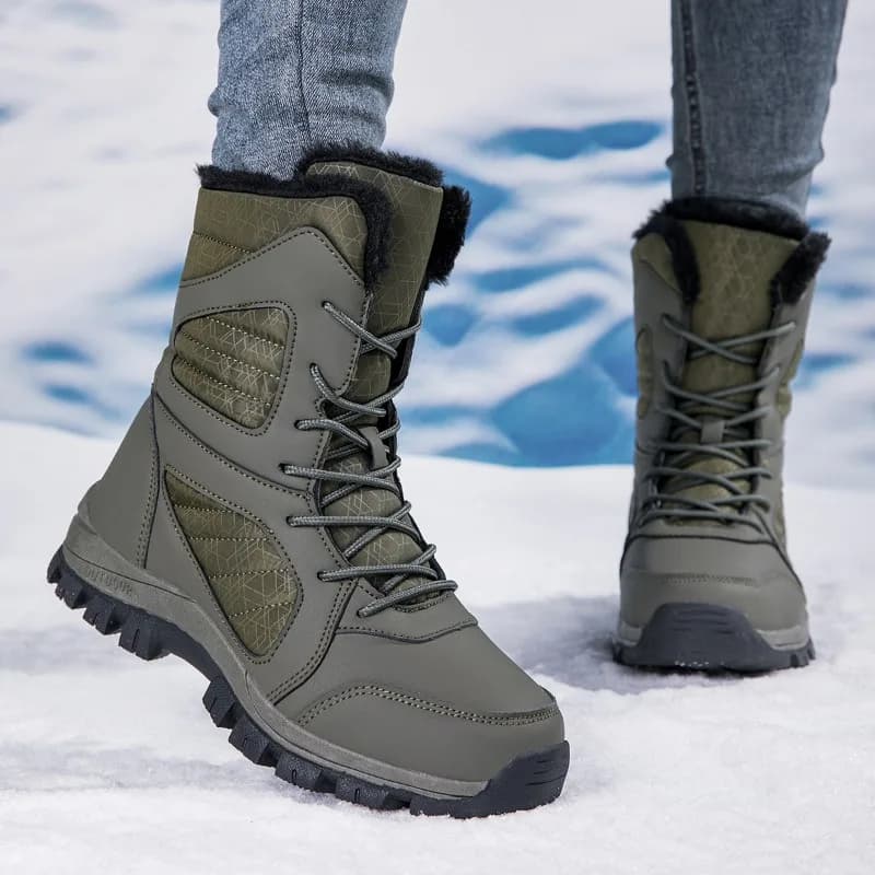 Stivali da neve invernali da donna Scarponi da trekking alti per donna Sneakers da passeggio invernali all'aperto Stivali con plateau caldi in peluche impermeabili