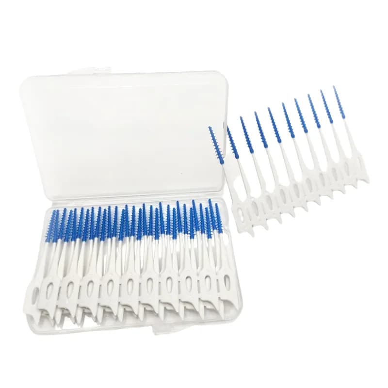 40 Pz/scatola Spazzole Interdentali In Silicone Spazzola Per La Pulizia Dentale Super Morbida Detergente Per I Denti Filo Interdentale Stuzzicadenti Strumenti Per L'igiene Orale