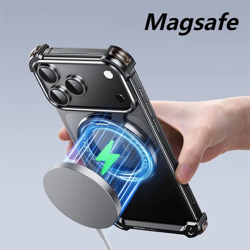 Custodia magnetica per telefono in metallo Oatsbasf per iPhone 17 Pro/Pro Max/17 Air con 360 ° Supporto girevole senza telaio protettivo antiurto