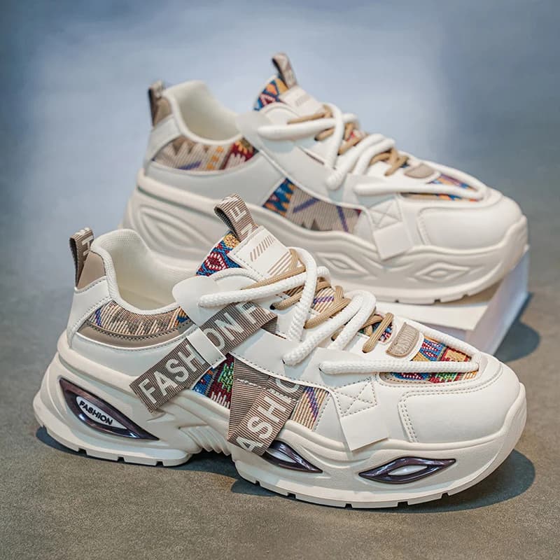 Sneakers Casual in Pelle, Nuove Scarpe da Skateboard per Uomo, Scarpe Sportive da Corsa e Trekking, Calzature di Lusso con Piattaforma