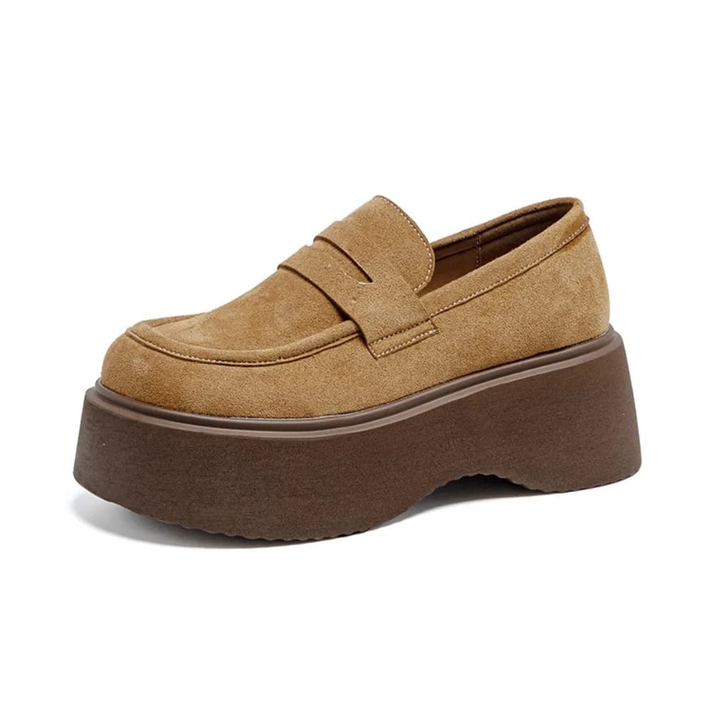 Mocassini Donna 2026 Nuovi Retro Casual con Plateau Rialzato, Scarpe da Donna con Suola Spessa 7cm
