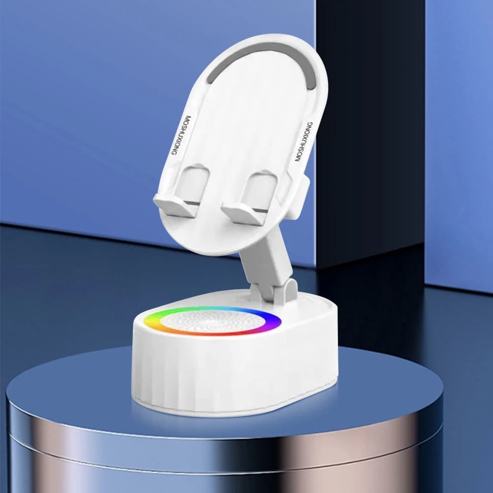 Phone Charger Speaker with Powerbank Bluetooth-Compatible Speaker 360 Degree Rotating Phone Holder for Dining Room Cafes Hotels