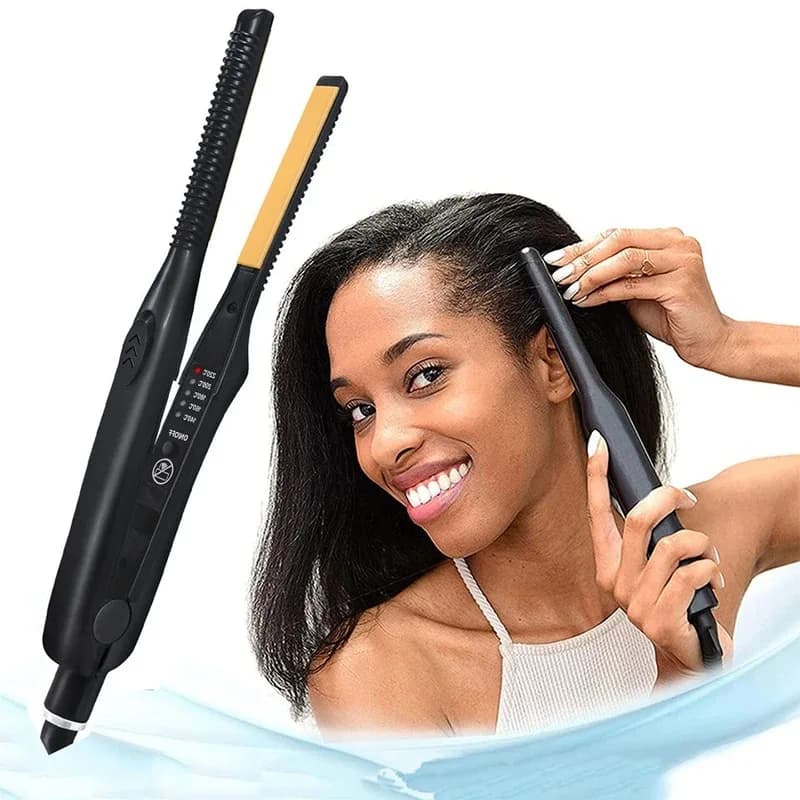 Small Iron for Short Hair, Temperature Adjustable Pencil Iron, Quick Heating, Iron for Shaving