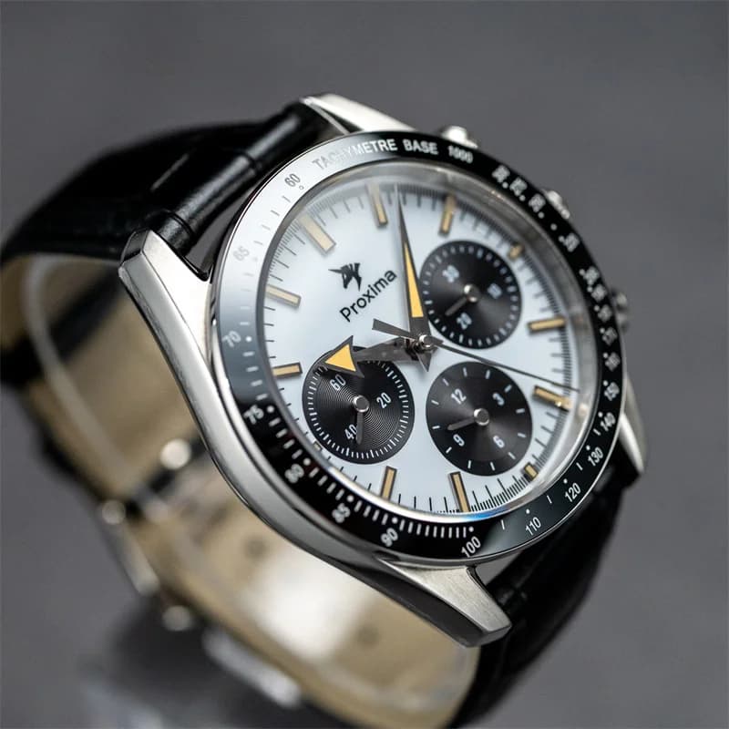 Proxima Orologio cronografo da uomo 40MM Pilota a carica manuale Orologio da polso meccanico 100M Impermeabile C3 Zaffiro luminoso Sport ST1902