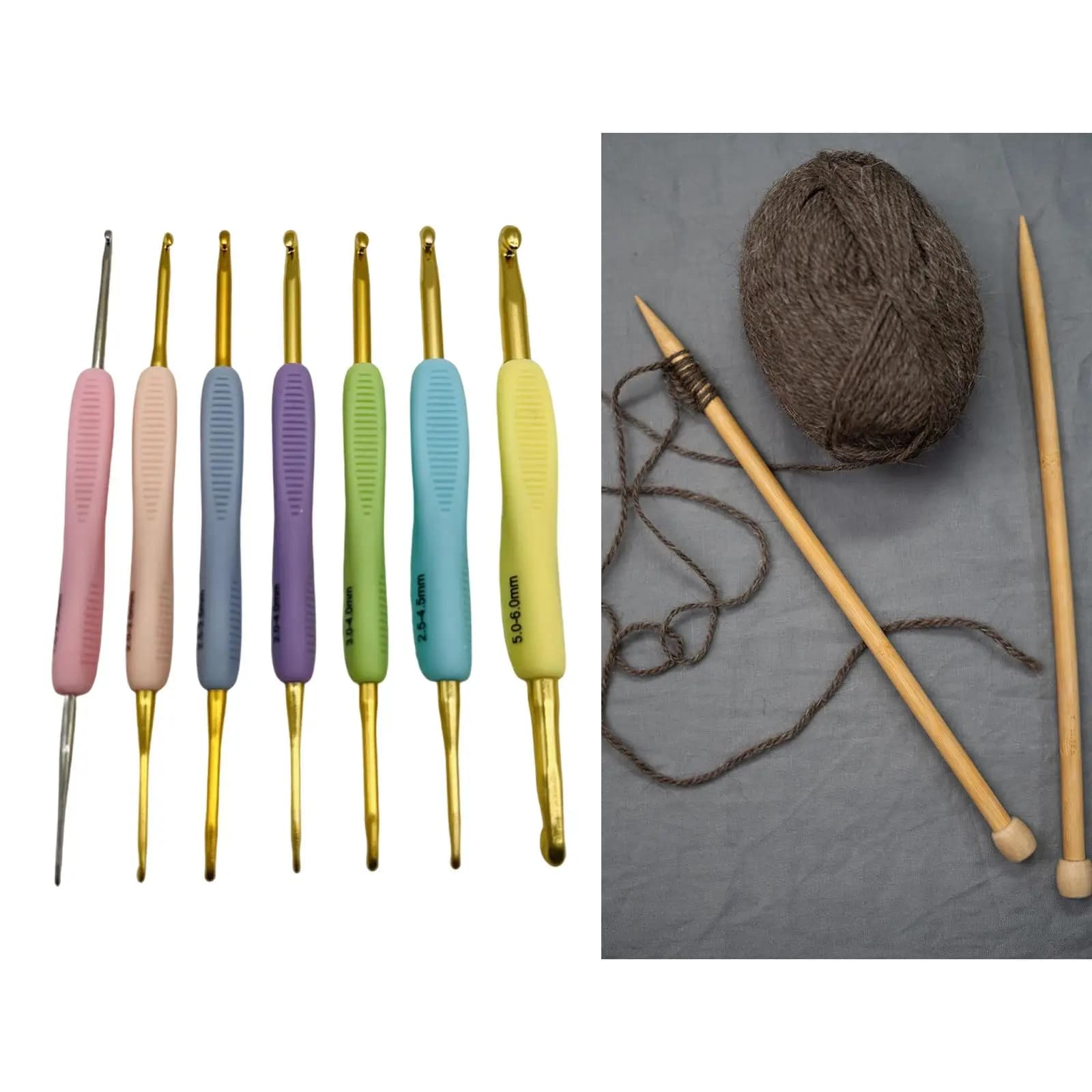 Different Sizes Crochet Hook Set 7x Crochet Hook Yarn for Experienced Crocheters