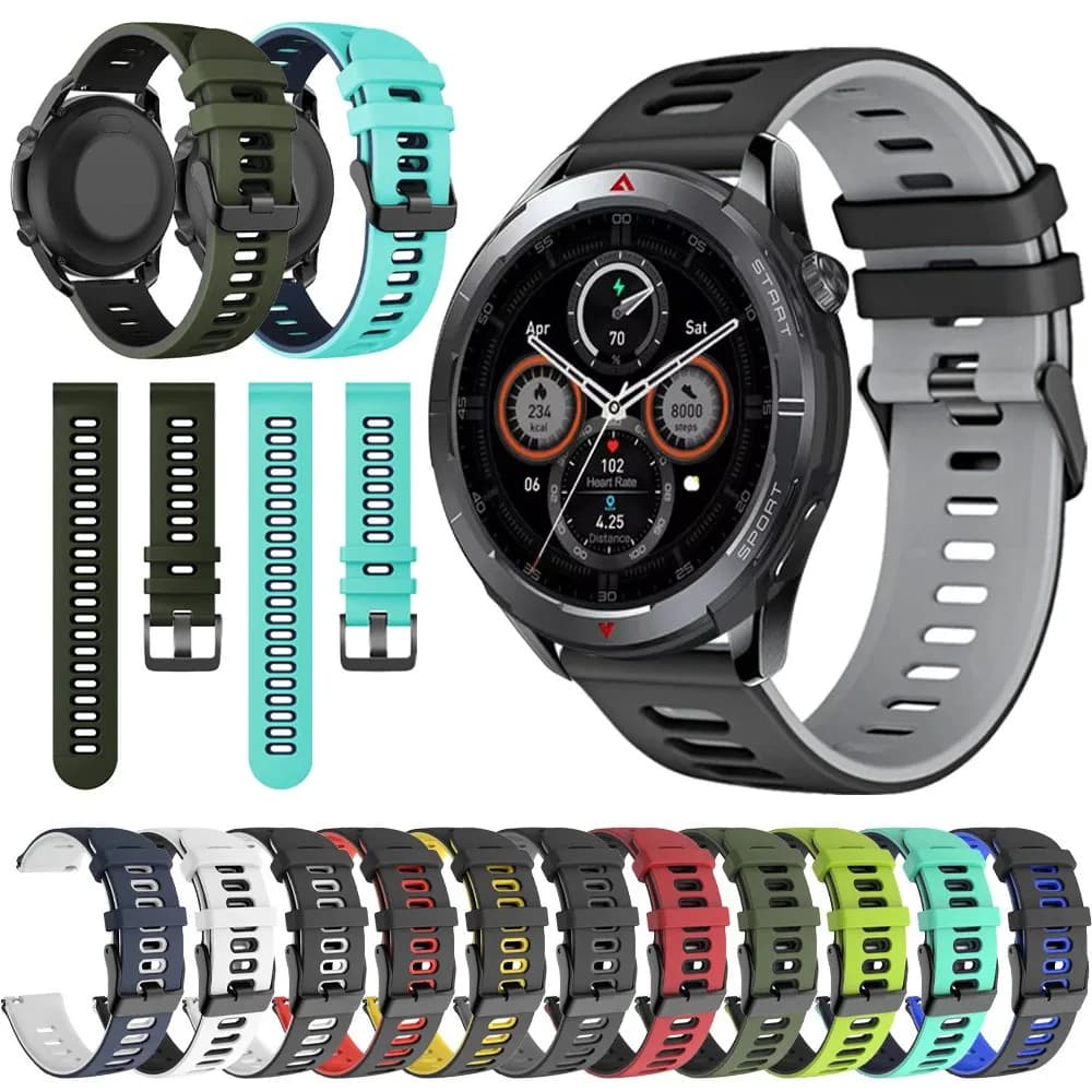 Sports Rubber Strap for Zeblaze Stratos 3 Ultra Smart Watch Swim Silicone Soft Watchband 22mm for Stratos 3 Ultra Accessorie