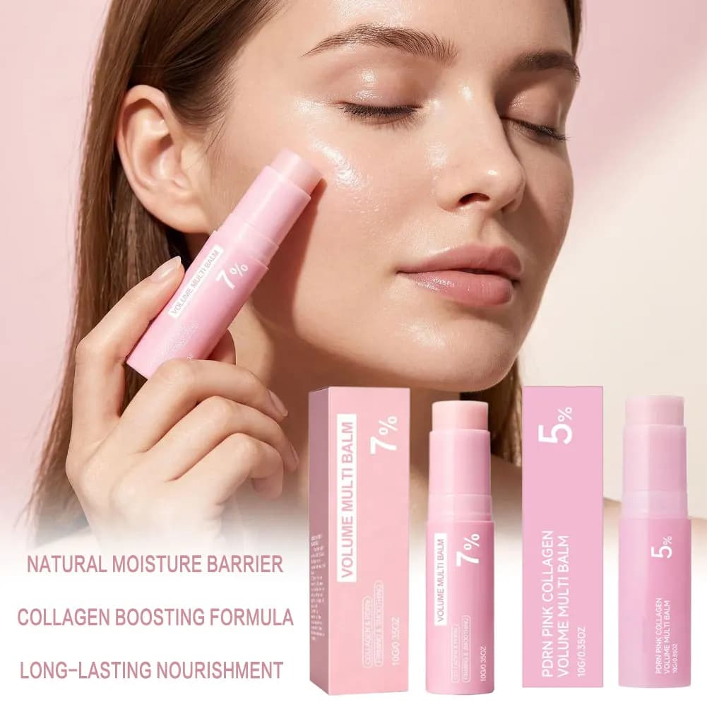 Collagen Moisturizing Multi Effect Skincare Stick Natural Beeswax Balm Soothe Dry Peeling Skin Portable Skincare Stick