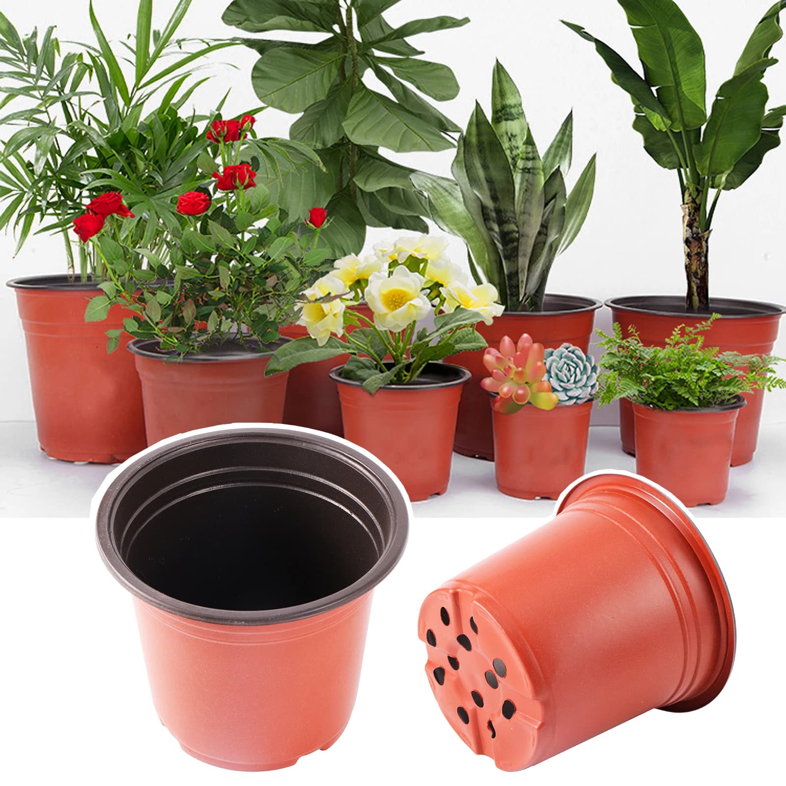 12 size pot for garden plant nursery seeds starting flower pots tray for succulent light container for vegetable for flowers