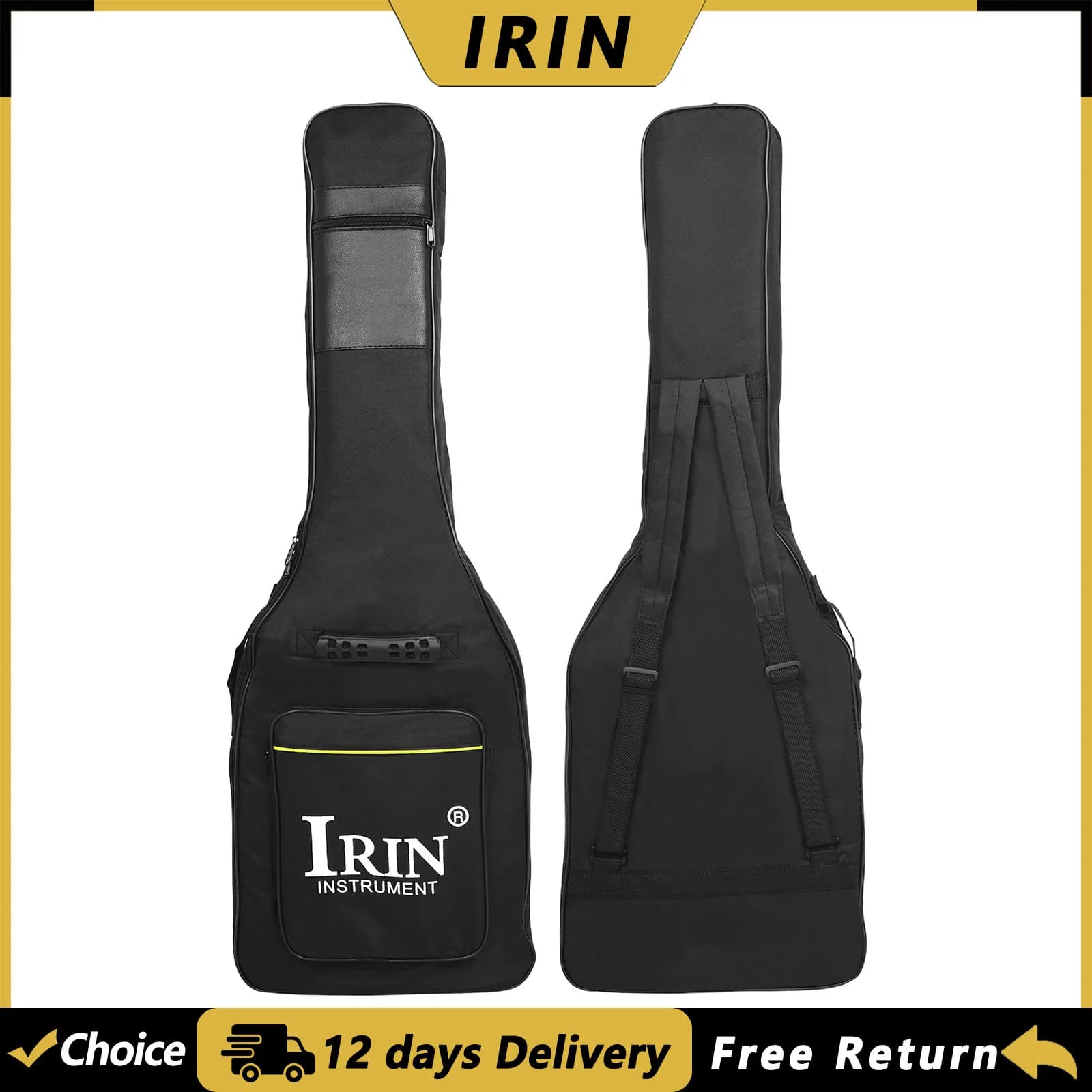 IRIN MC23 Electric Guitar Case 600D Waterproof Guitarra Bag Double Strap Padded Backpack Thickening Bag Guitar Accessories