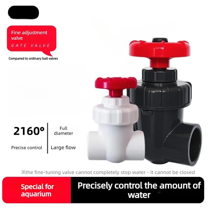 Valvola a Saracinesca in UPVC da 25/32/40/50/63mm per Irrigazione Giardino e Acquario, Riduzione Rumore, Controllo Flusso di Precisione, Valvola a Gola in PVC