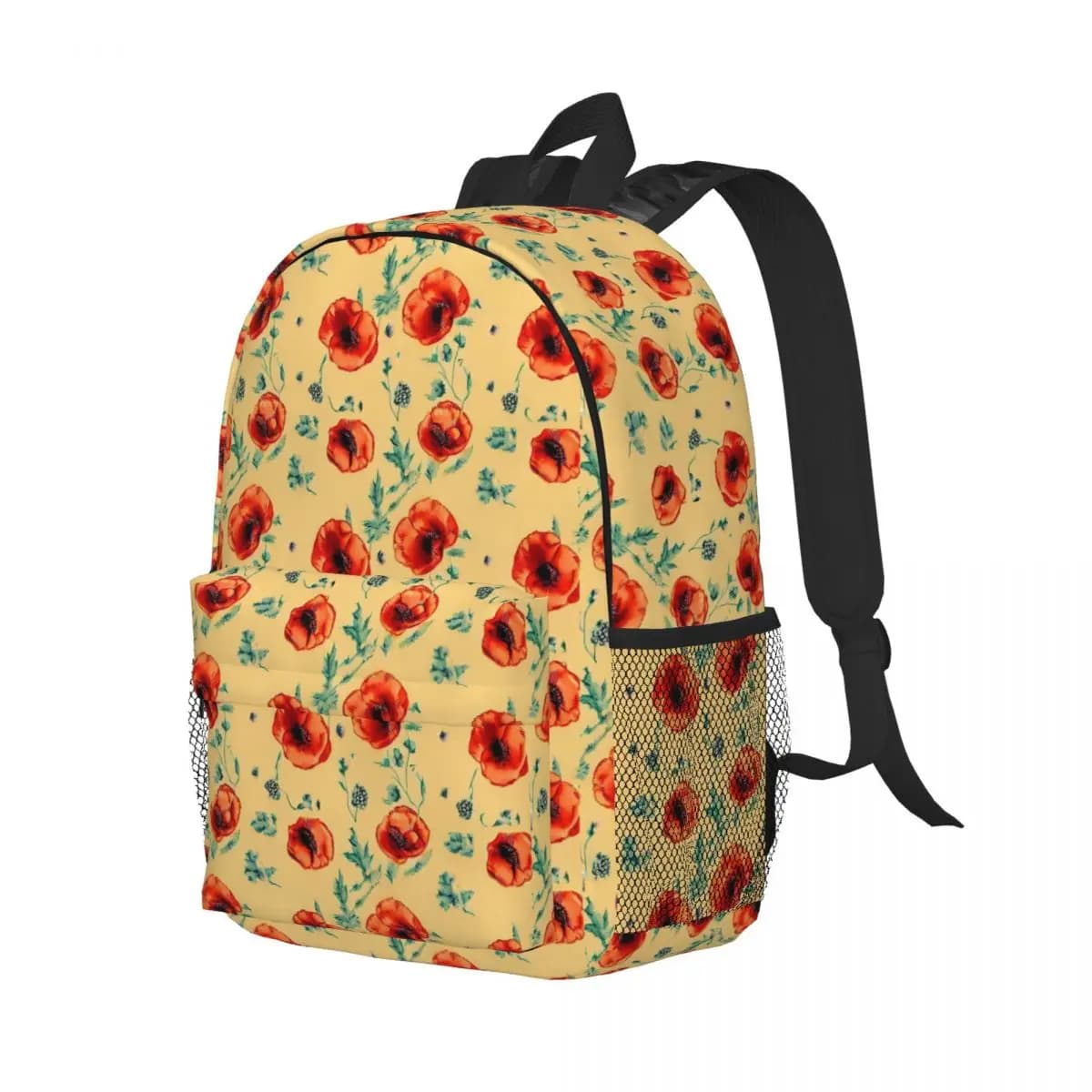 Backpack with poppy seed flowers Students Girls BookBag School Bag for Kids Handbags for Laptop for Men Woman
