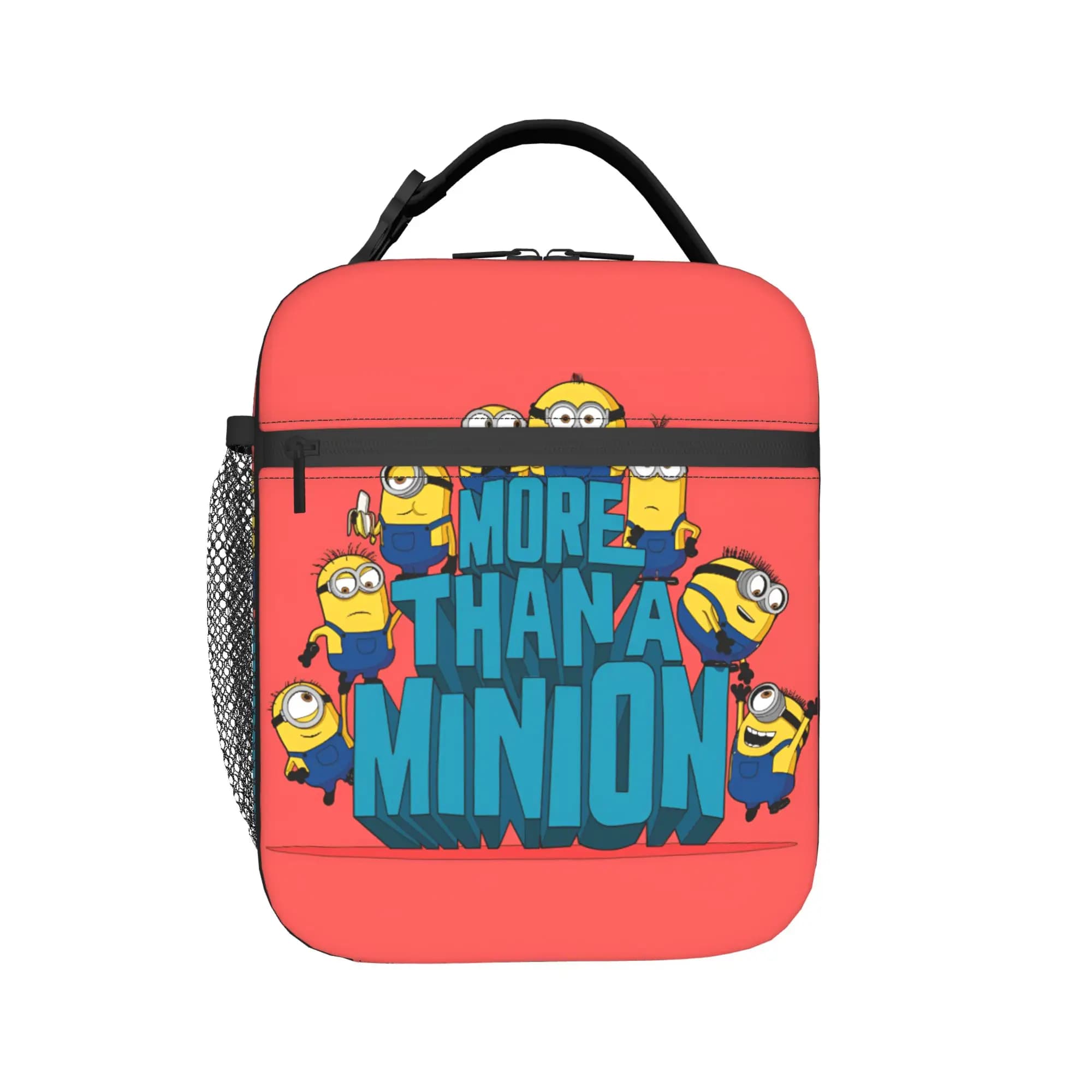 Borsa termica personalizzata M-Miniones per donna e uomo, riutilizzabile, con disegno a cartoni animati, per ufficio, lavoro, scuola