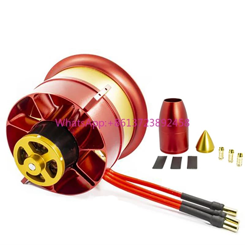 Ventola intubata interamente in metallo da 90 mm EDF 12 pale JP Hobby 90 mm 8S 4250 KV1330 Motore CCW per aereo a reazione RC