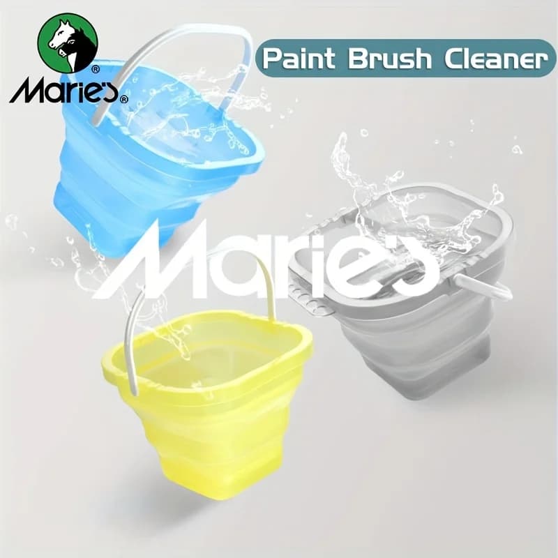 Marie's 1pc Paint Brush Cleaner Washer,Foldable Portable Collapsible Washing Art Tool for Watercolor,Oil,Paintin for Adults