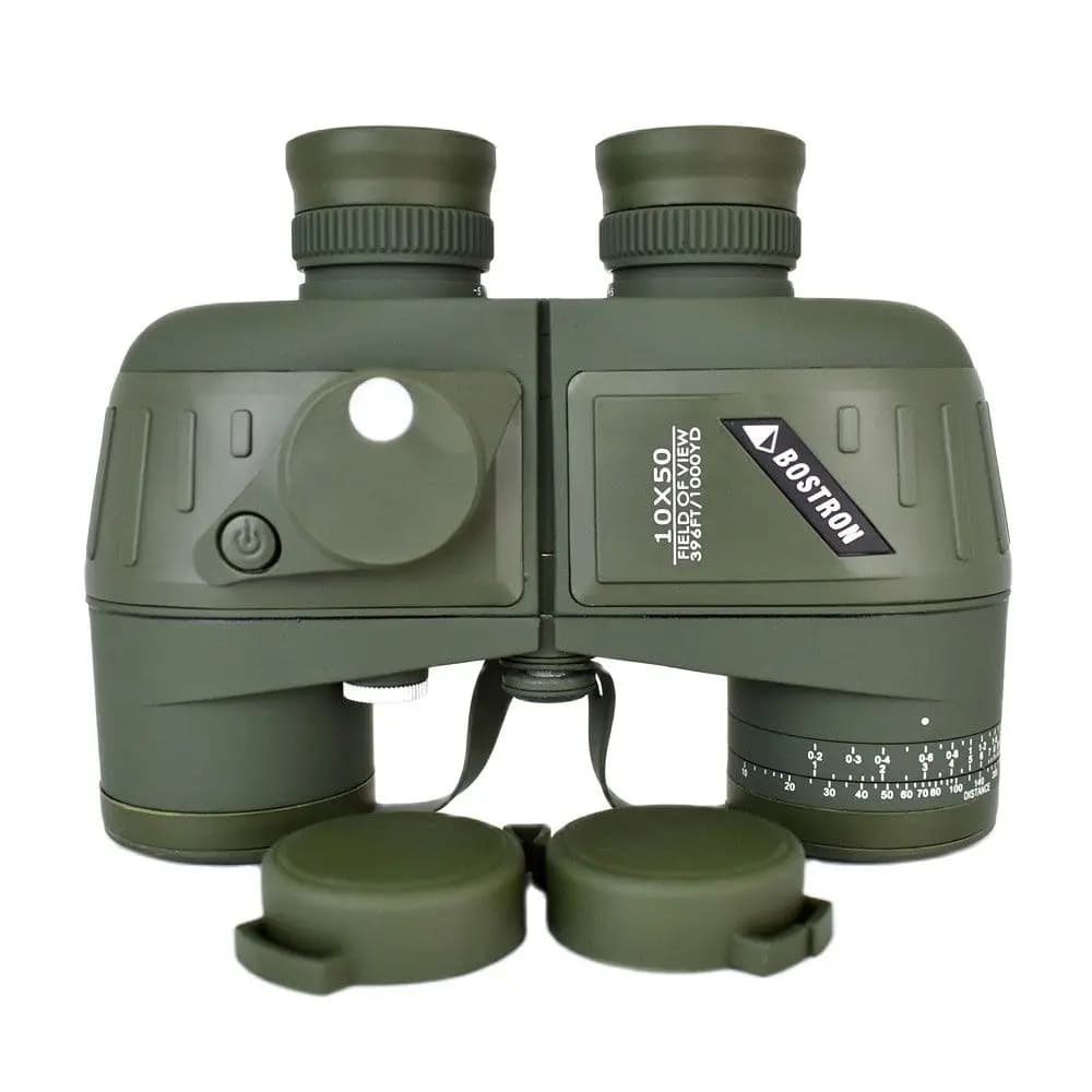 Binocolo Bostron 10x50, Potente Telescopio Impermeabile e Antiurto con Bussola per Escursionismo, Campeggio, Viaggi e Caccia