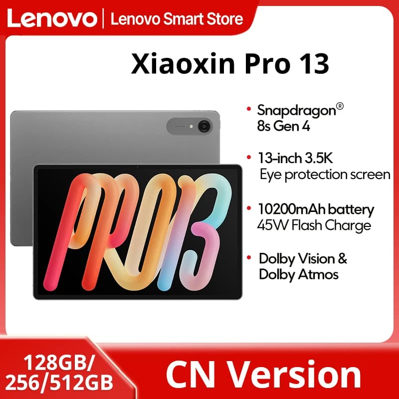 Nuovo Lenovo Xiaoxin Pro 13 AI Tablet 13'' 3.5K 144Hz Display Versione CN Originale CPU Snapdragon 8s Gen 4 10200mAh WIFI 7 Pad PC