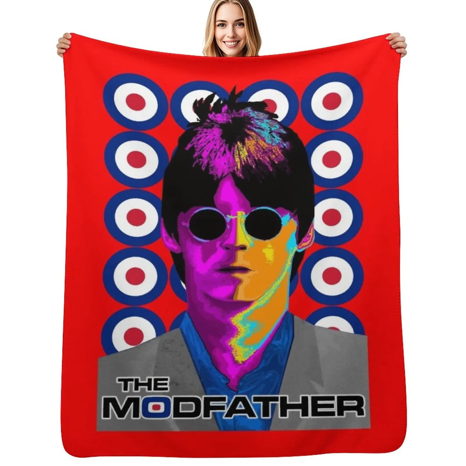 British Icon S2 V9h Throw Blanket Sleeping Bag Thermal Loose Decorative Sofa Stuffeds Multi-Purpose Blankets