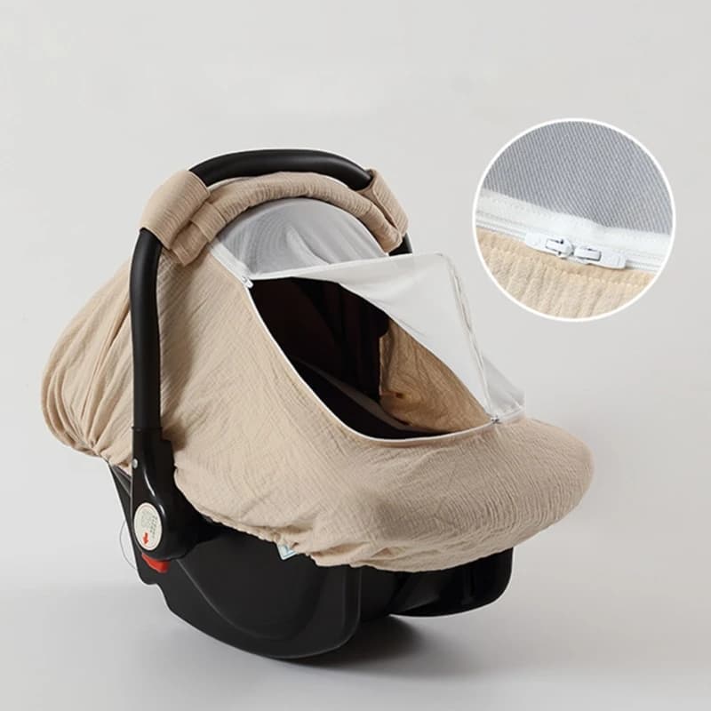 Tettuccio universale per seggiolino auto in cotone portatile protezione per la Privacy coprisedile per auto per bambini passeggino zanzariera in rete