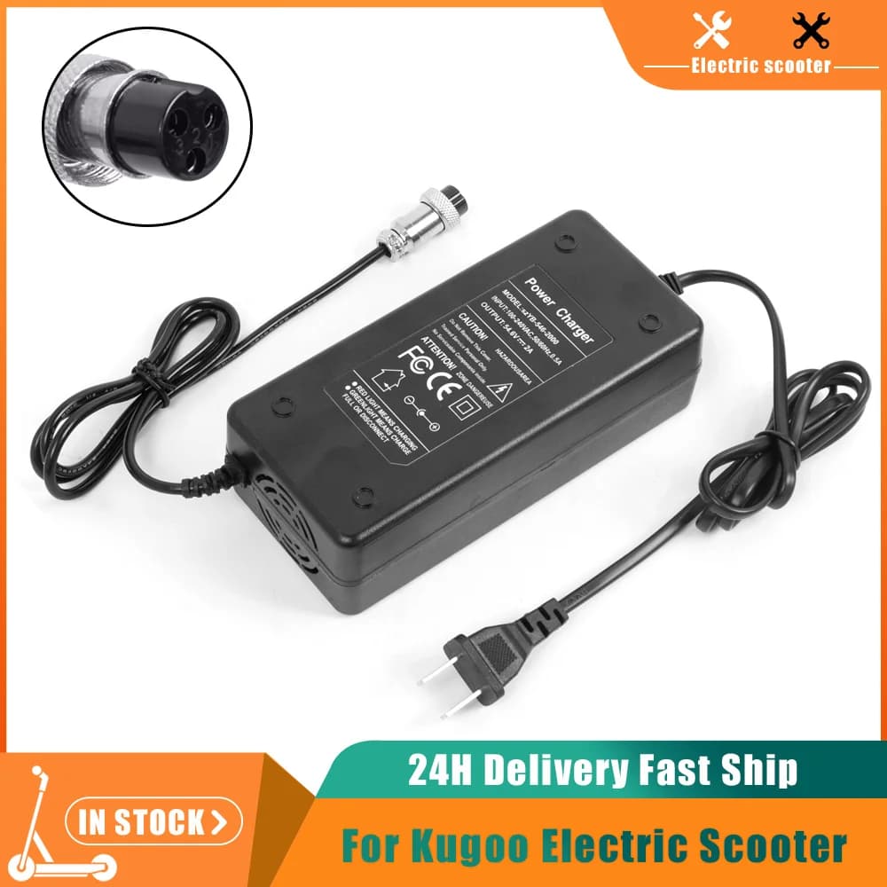 54.6V 2A Battery Charger for Kugoo M4 /C1 Pro Electric Scooter 48V Charger Lithium Battery Chargers Electric Bicycle Parts