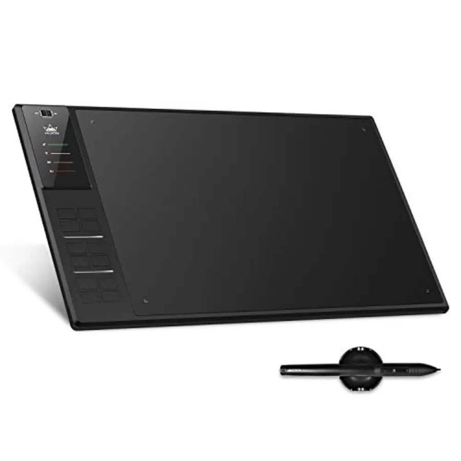 WH1409 Tavoletta Grafica Wireless con 8192 Livelli di Pressione e 12 Tasti di Scelta Rapida