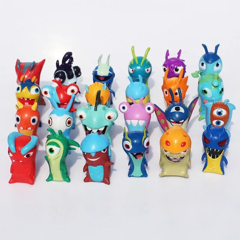 24 pz/set Slugterra PVC Anime Cartoon Cute Action Figure Hobby Giocattoli Collezione Modello Tide Gioca Regali Di Compleanno Per I Bambini Bambini