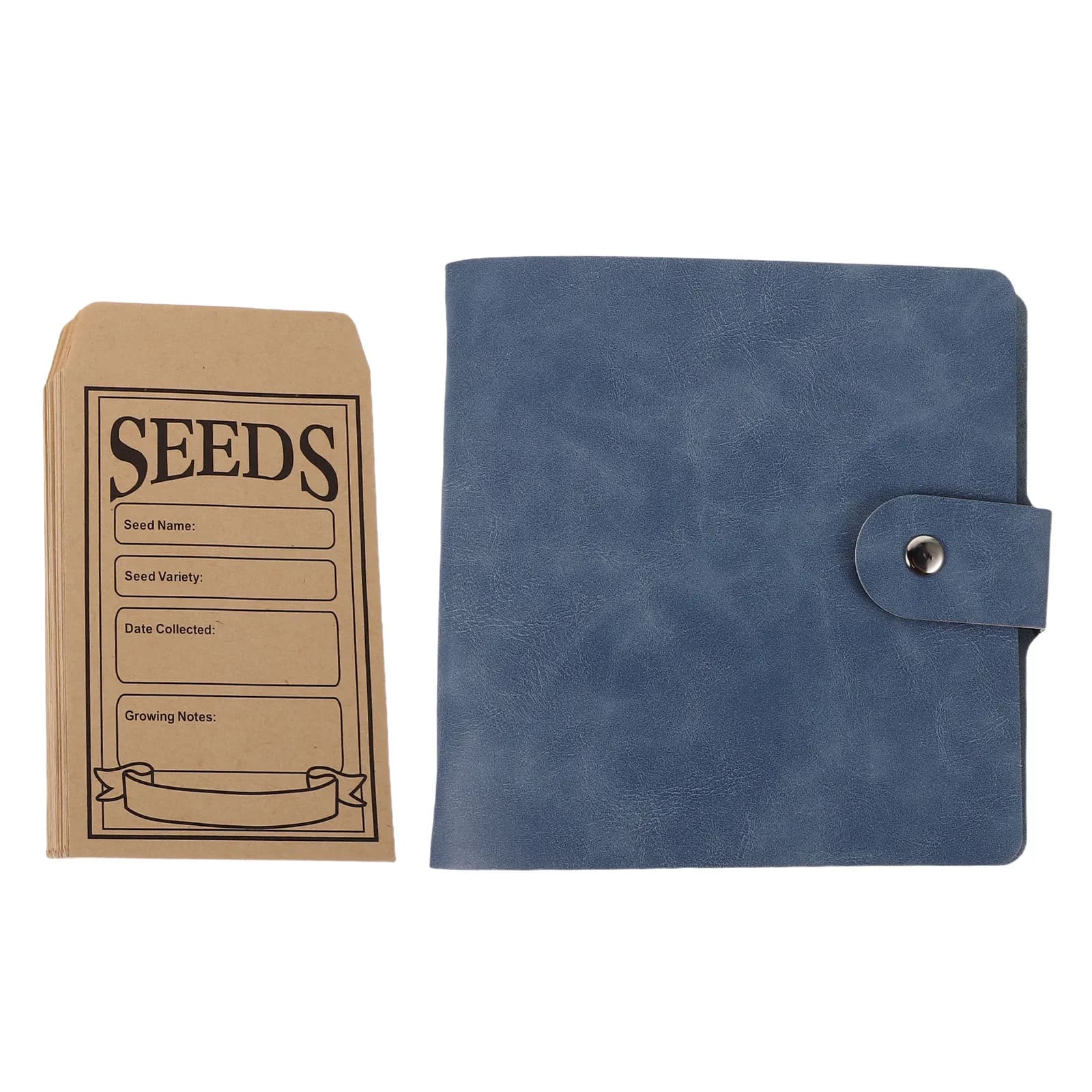 Set Organizzatore di Semi da Giardino con 25 Scomparti e 50 Buste Sigillabili per Fiori, Erbe e Verdure