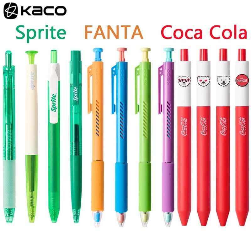 KACO Soda Collection Sprite x Fanta x Coke Limited"Hi-Can"Gel Pens,Cute Pop Culture Stationery Gift Set for Teens Relieve Stress