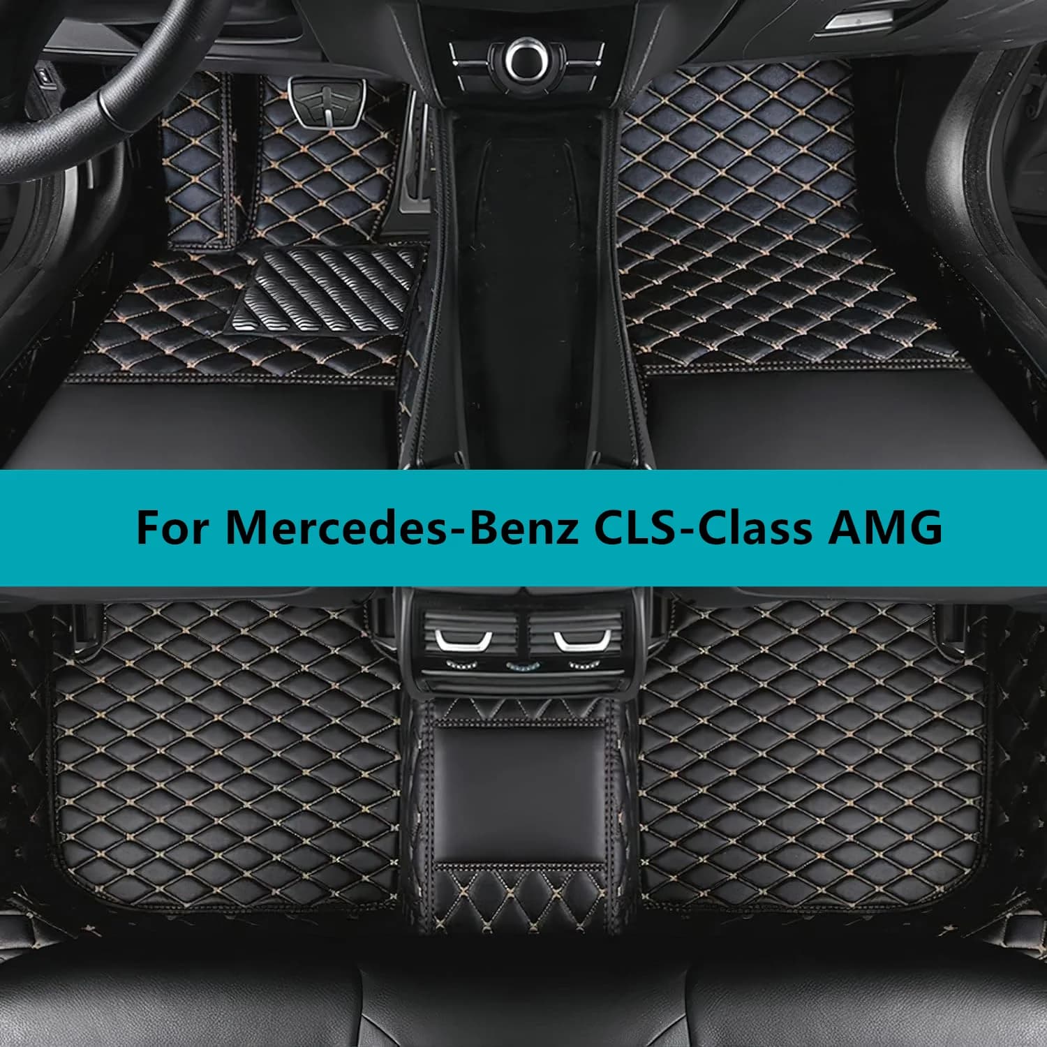 Tappetini per auto in pelle per Mercedes-Benz Classe CLS AMG 2015 2016 2017 2018 2019 2020 Tappetini per auto impermeabili per tutte le stagioni