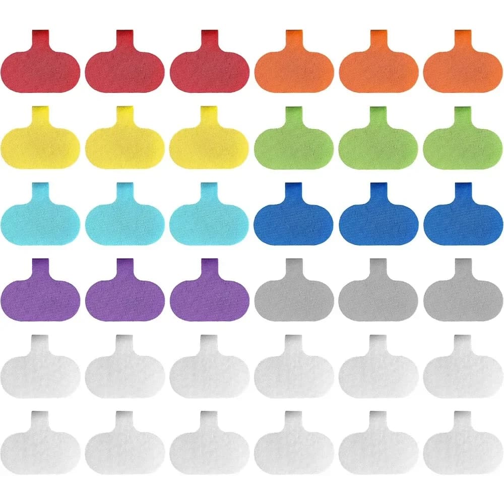 5/8PCS Etichette per cavi Etichette per cavi impermeabili colorate Etichette per cavi Etichette per cavi Gestione dei cavi autoadesiva resistente allo strappo