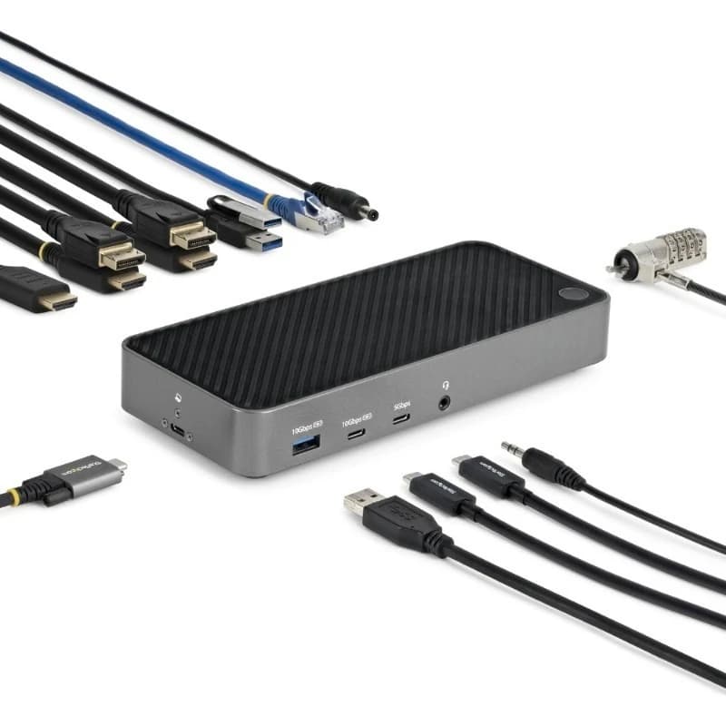 Docking station per triplo monitor USB C 4K HDMI DP per MacBook Pro Air M1 M2 M3 Windows Laptop Thunderbolt 100W di ricarica