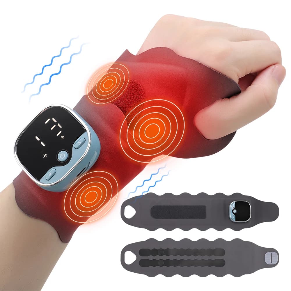Cinghie per protezioni per il polso con riscaldamento EMS Bende di supporto regolabili a compressione calda Graphen con design vocale multifunzione Comfort Fit