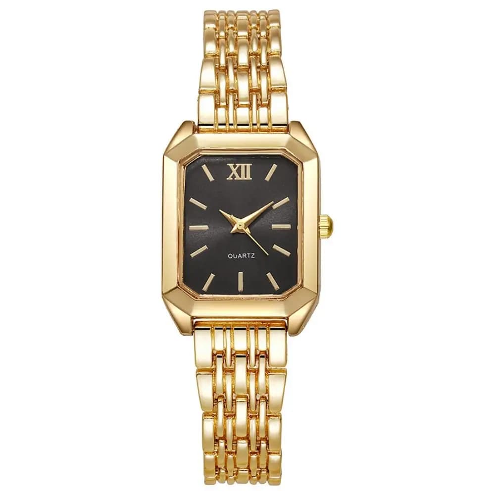 Hot Stainless Steel Quartz Watches Quartz Square Women Wristwatch Business Folding buckle Strap Watch Student