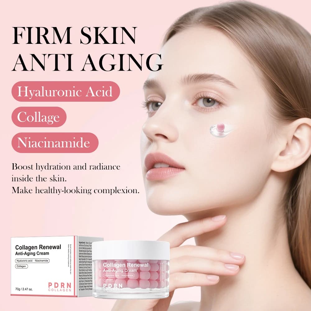 1/3 Pieces Face Cream Renewable Collagen with Hyaluronic Acid, Deep Hydration, Lifting Effect, Anti-Walks, Hydrating, Skin Care 70g
