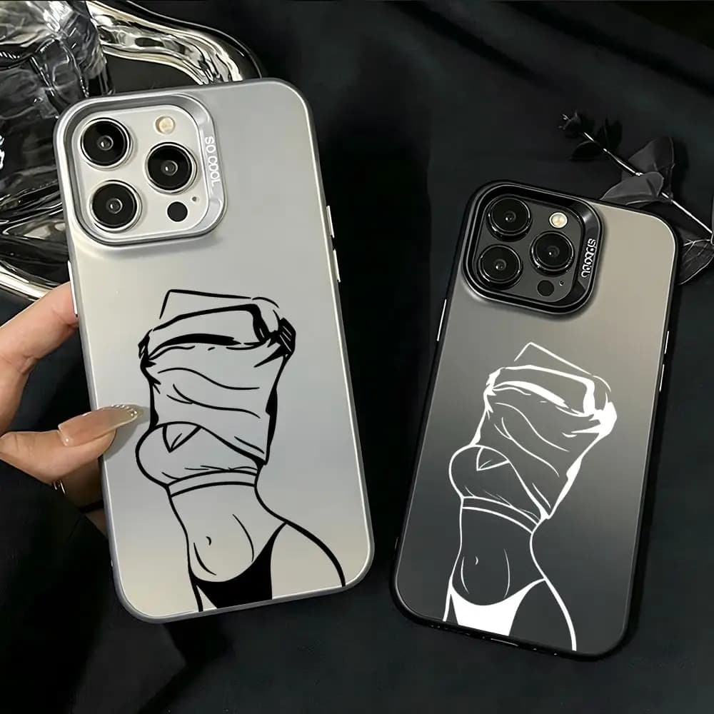 Custodia per telefono personalizzata da ragazza, custodia premium per iPhone 16/15/14/13/12/17 Pro Max Plus, leggera e anti-caduta.