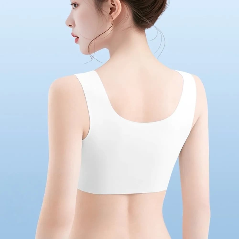 Reggiseno monouso confortevole e aderente, senza ferretto, senza cuciture, antiurto, in seta ghiaccio, per Pilates