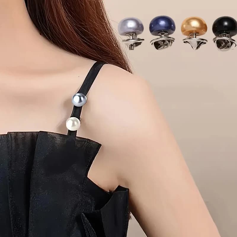 Per Scarpe, Cappelli, Borse, Sciarpe, Colletti: Set di 10 Pezzi di Perni Fissatori, Fibbie ad Ago, Spille e Copribottoni Decorativi di Sicurezza con Perle per Fai da Te