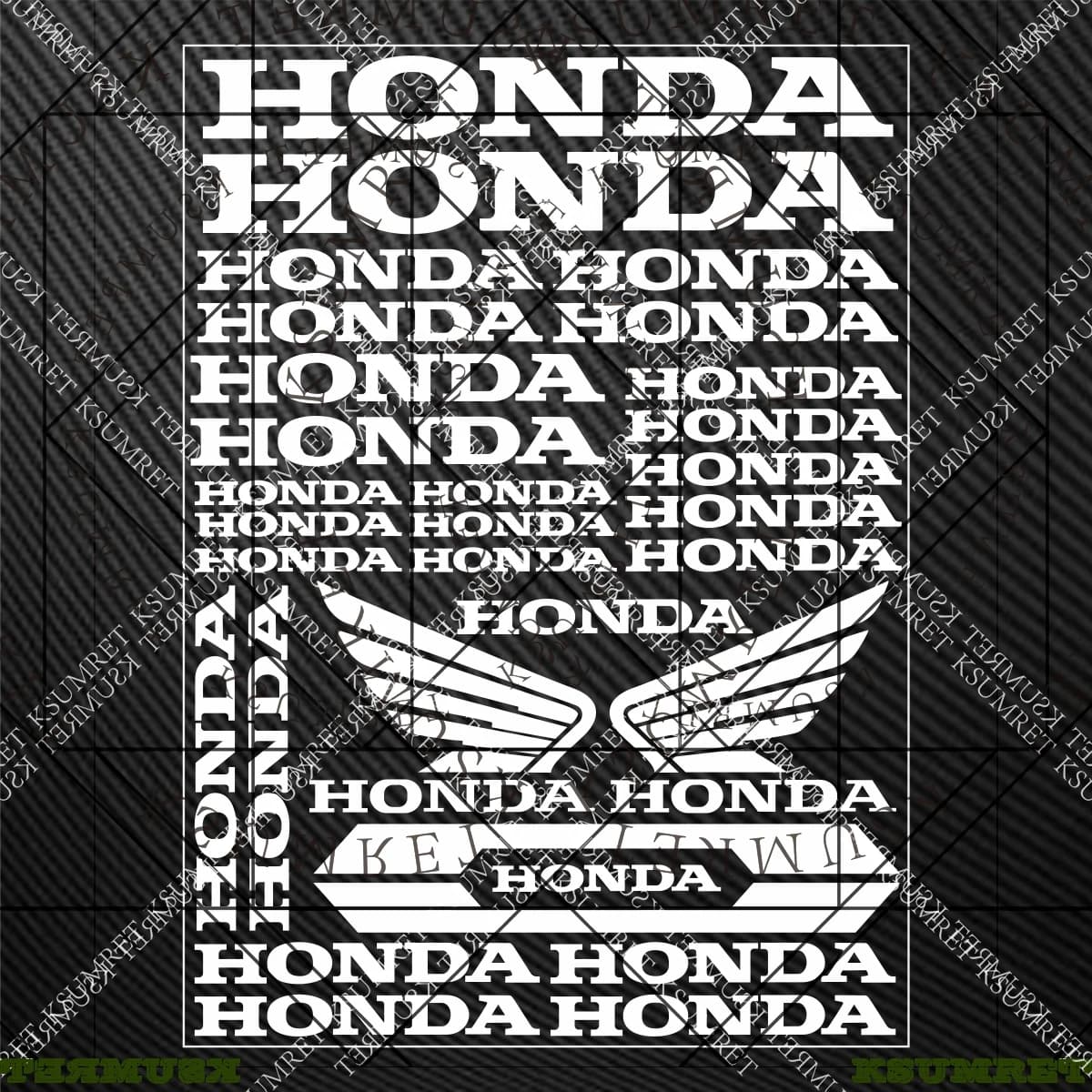 Per set di logo per casco con decalcomanie adesive per moto Honda