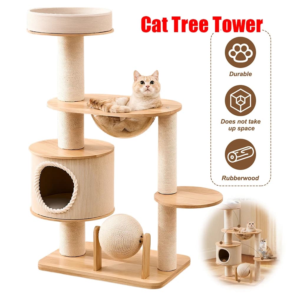 Piattaforma di Salto per Gatti Resistente all'Usura, Nido Unico, Traspirante, Struttura per Arrampicata per Animali Domestici