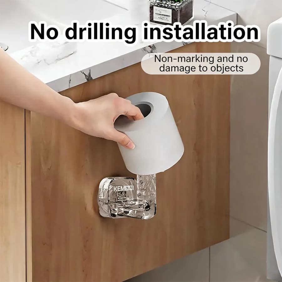 Gancio a ventosa antiscivolo per maniglia della porta con effetto ondulato, in PET ispessito, senza foratura, multifunzionale per bagno, cucina, toilette, vestiti