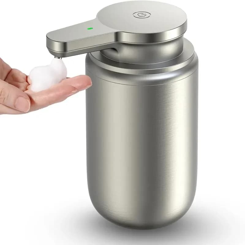 304 Stainless Steel Automatic Soap Dispenser Rechargeable Touchless Foam Hand Washer Smart Sensor for Bathroom Kitchen Home