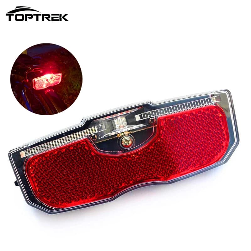 Bicycle Rear Seat Reflective Taillight Bike Luggage Rack Light LED Night Ridding Safety Warning Reflector Cycling Accessories