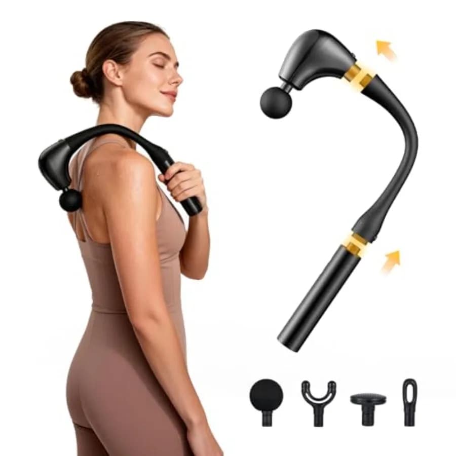 G4D massage pad with removable U handle, 10 mm long, for deep tissue massage, brushless motor up to 2800 RPM, fast charging Type-C