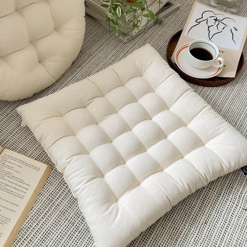 Giapponese semplice cuscino quadrato soggiorno divano Tatami Futon Mat rotondo pavimento cuscino sedia da pranzo cinturino sedia cuscino
