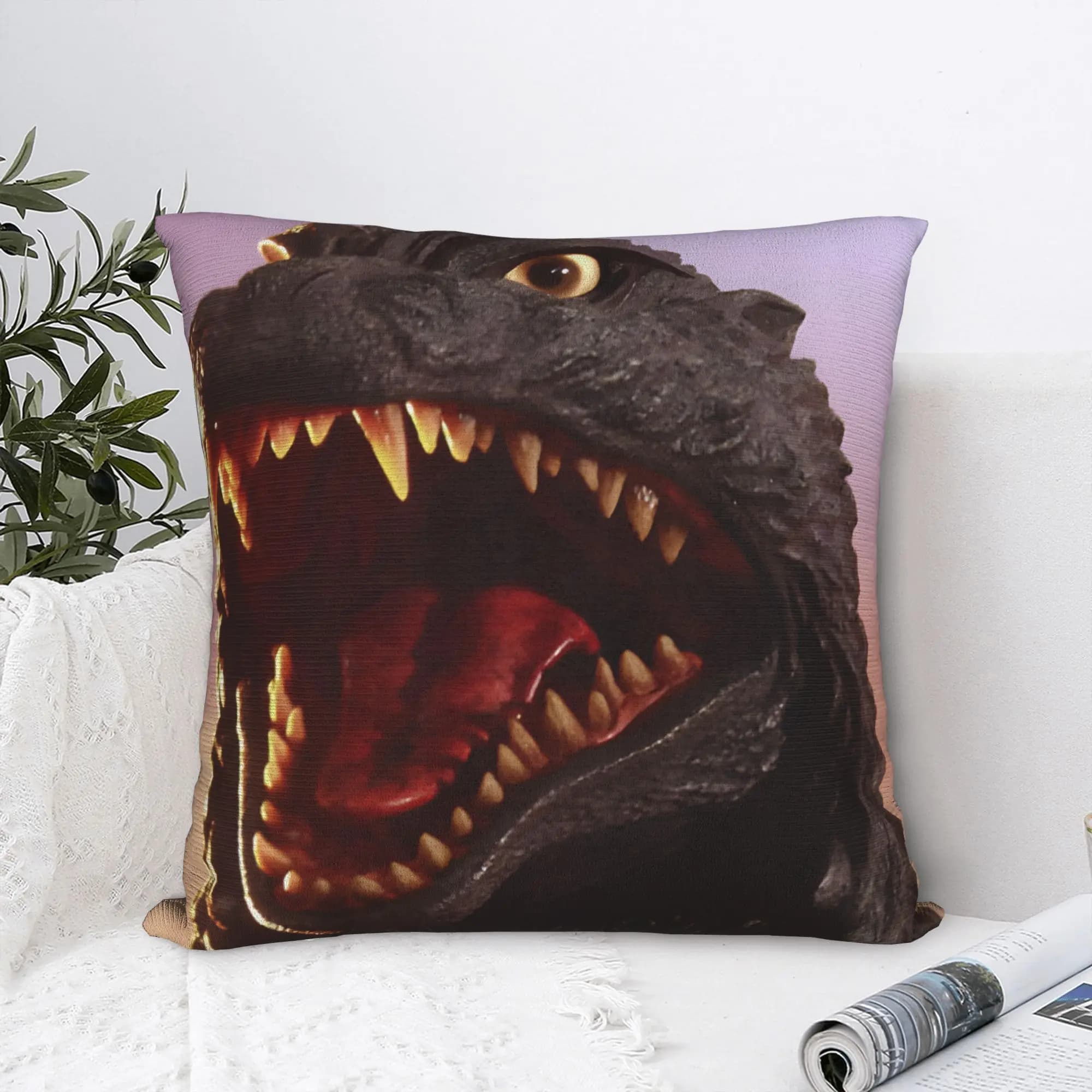 Pillow Cover Godzillaed Novelty Pillow Case For Chair Sofa Home Decor Pillowcases