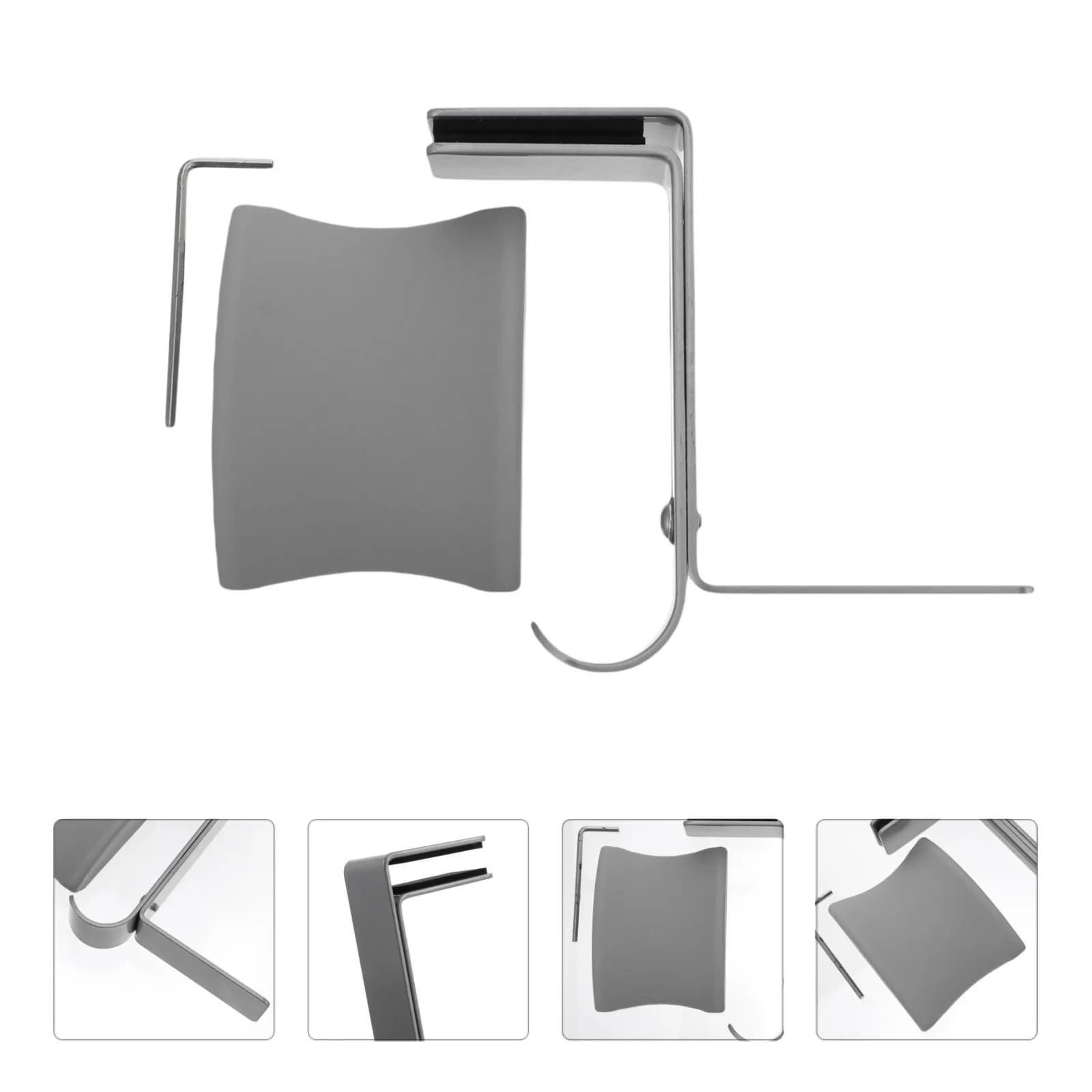 Supporto per Cuffie in Metallo Premium con Gancio da Scrivania Regolabile, Appendi Cuffie per Gaming PC con Pad in PU