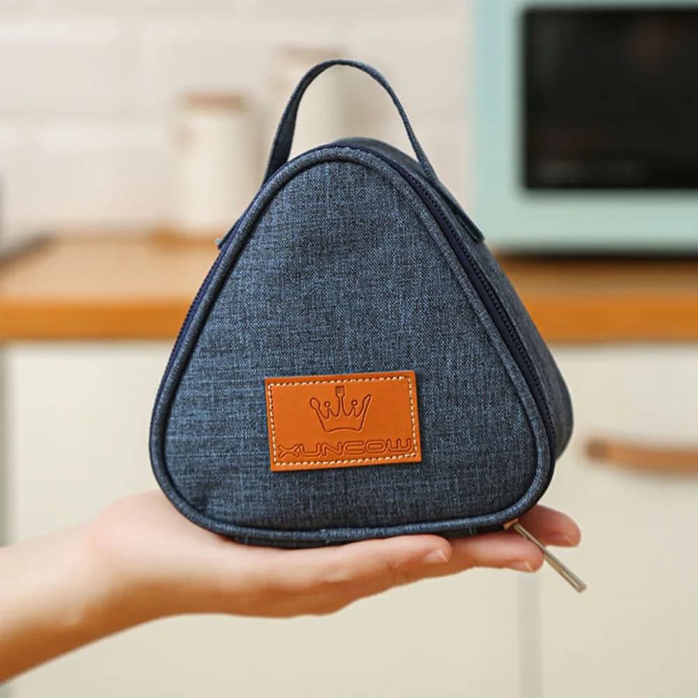 Mini borsa isolante triangolare Foglio di alluminio Dispositivo di raffreddamento termico Borsa per il pranzo Borsa per palline di riso per studenti Borsa per il pranzo Borse per il trasporto del pranzo